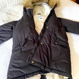 Girls JCrew Black Parka (size M)
